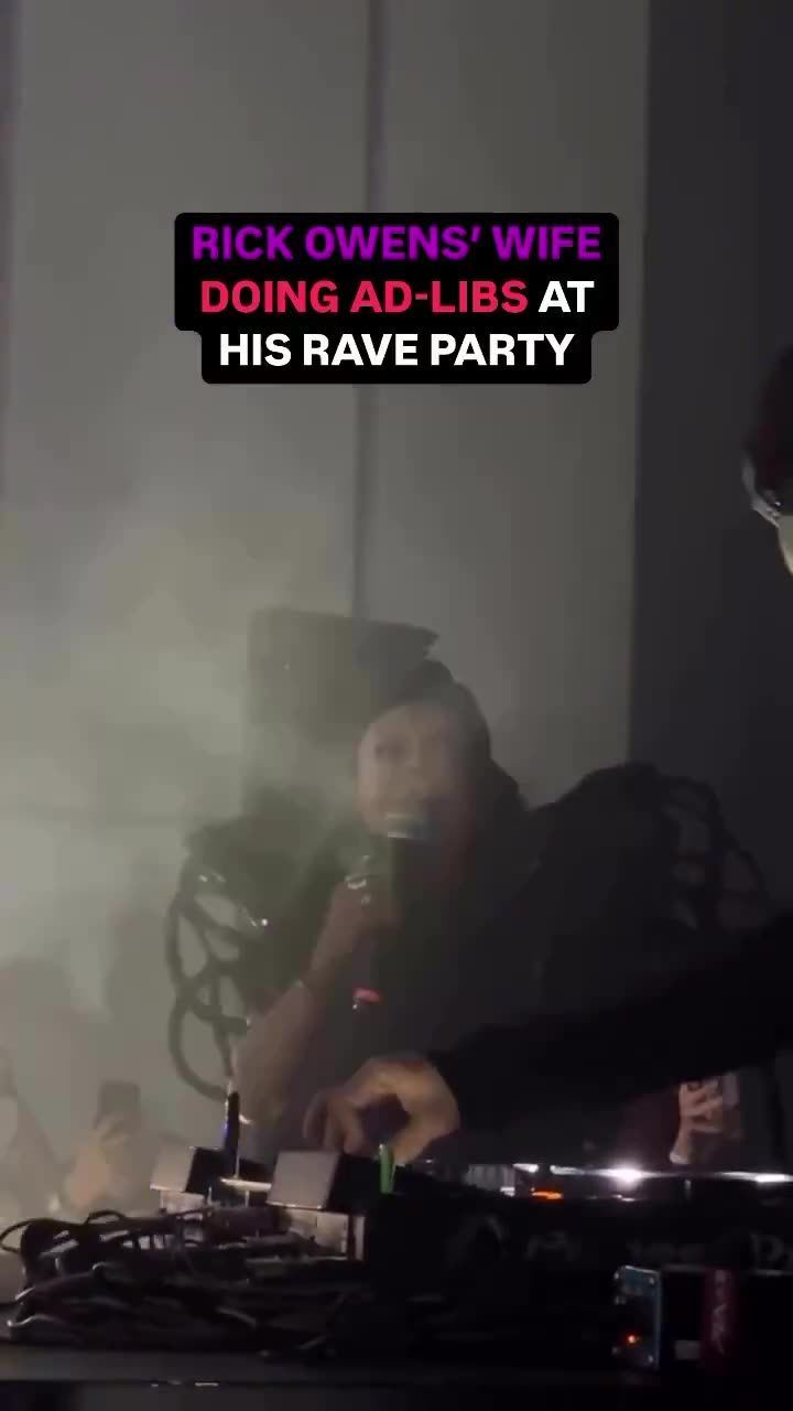 Michèle Lamy Satanic mentor to the Stars is seen screaming demonic tongues at a Hollywood rave party