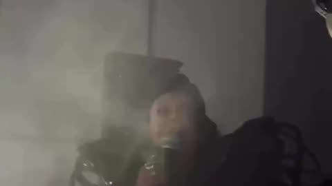 Michèle Lamy Satanic mentor to the Stars is seen screaming demonic tongues at a Hollywood rave party