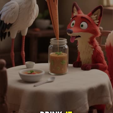 The Fox and the Stork – Moral Story | Long English Moral Story