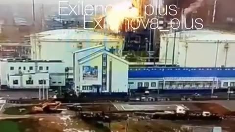 🛸💥 Ukraine Russia War | CCTV Footage of Ukrainian UAV Attack on NOVATEK Terminal in Ust-Luga | RCF