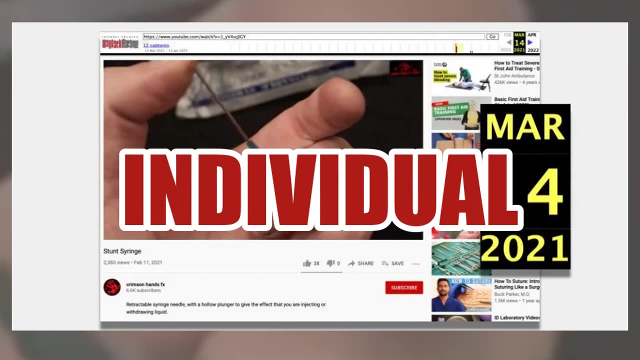 Fact Check: Video Demonstrates A Prop Syringe, NOT Vaccine Avoidance By 'The Elites'