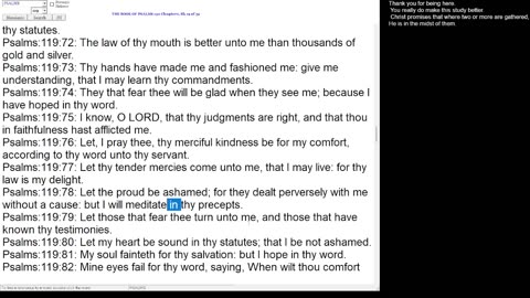 Psalm 119:73-80