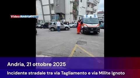 Incidente ad Andria: feriti dopo scontro auto - bici, intervenute ambulanze del 118