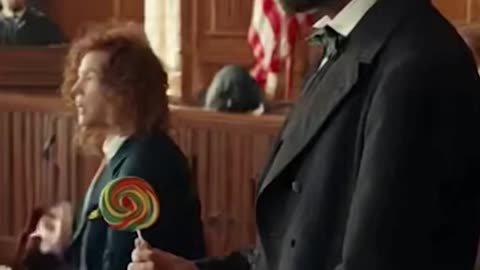 Abraham Lincoln in court for stealing candy