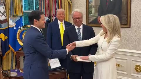 Monica Crowley is officially sworn in as Ambassador and Chief of Protocol of the United States 🇺🇸