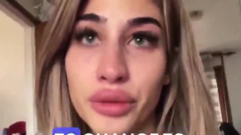 A young Italian woman, Lucia, cries in pain because she was chased, insulted,