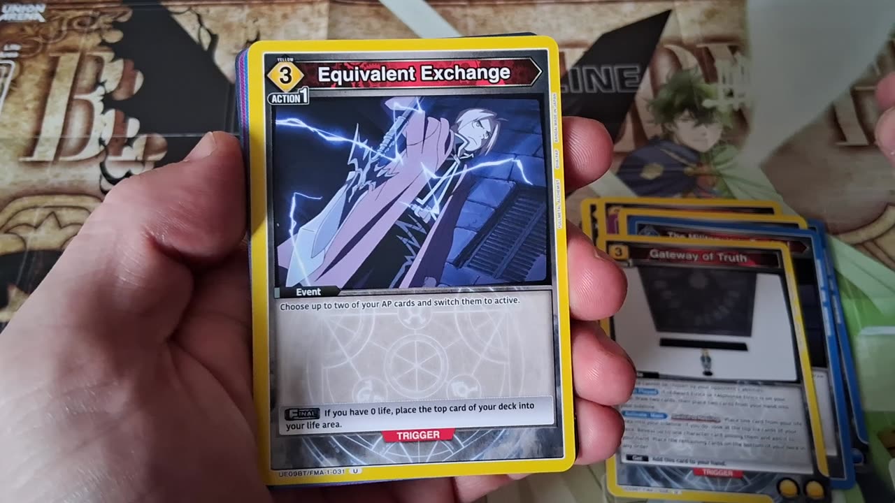 Some Full Metal Alchemist Union Arena cards