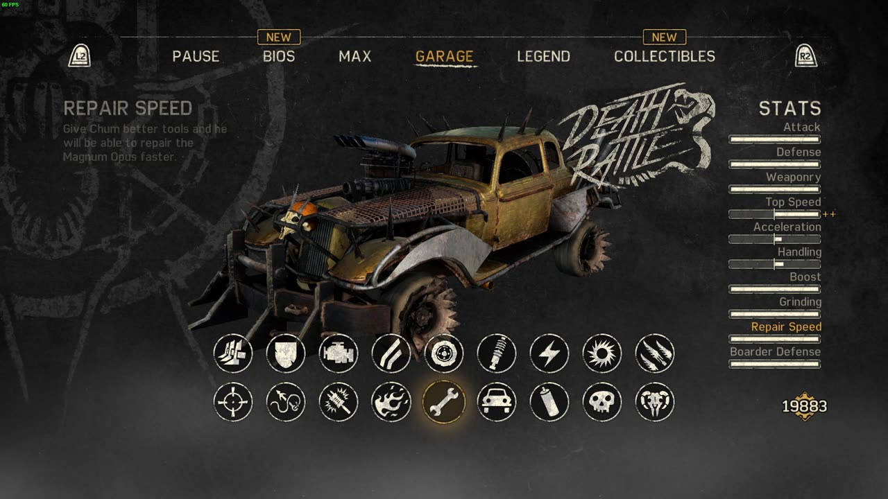 mad max death rattle vehicle display