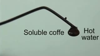 Soluble Coffee and Milk levitated.