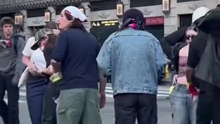 After being attacked by anti-ICE rioters in LA, a driver sped through the crowd, striking a woman