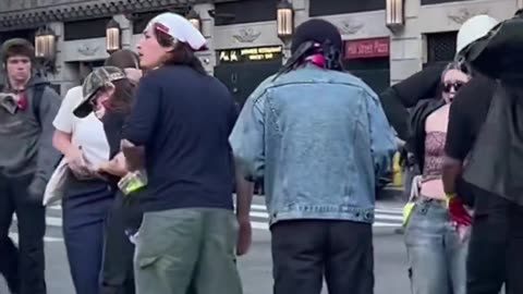 After being attacked by anti-ICE rioters in LA, a driver sped through the crowd, striking a woman
