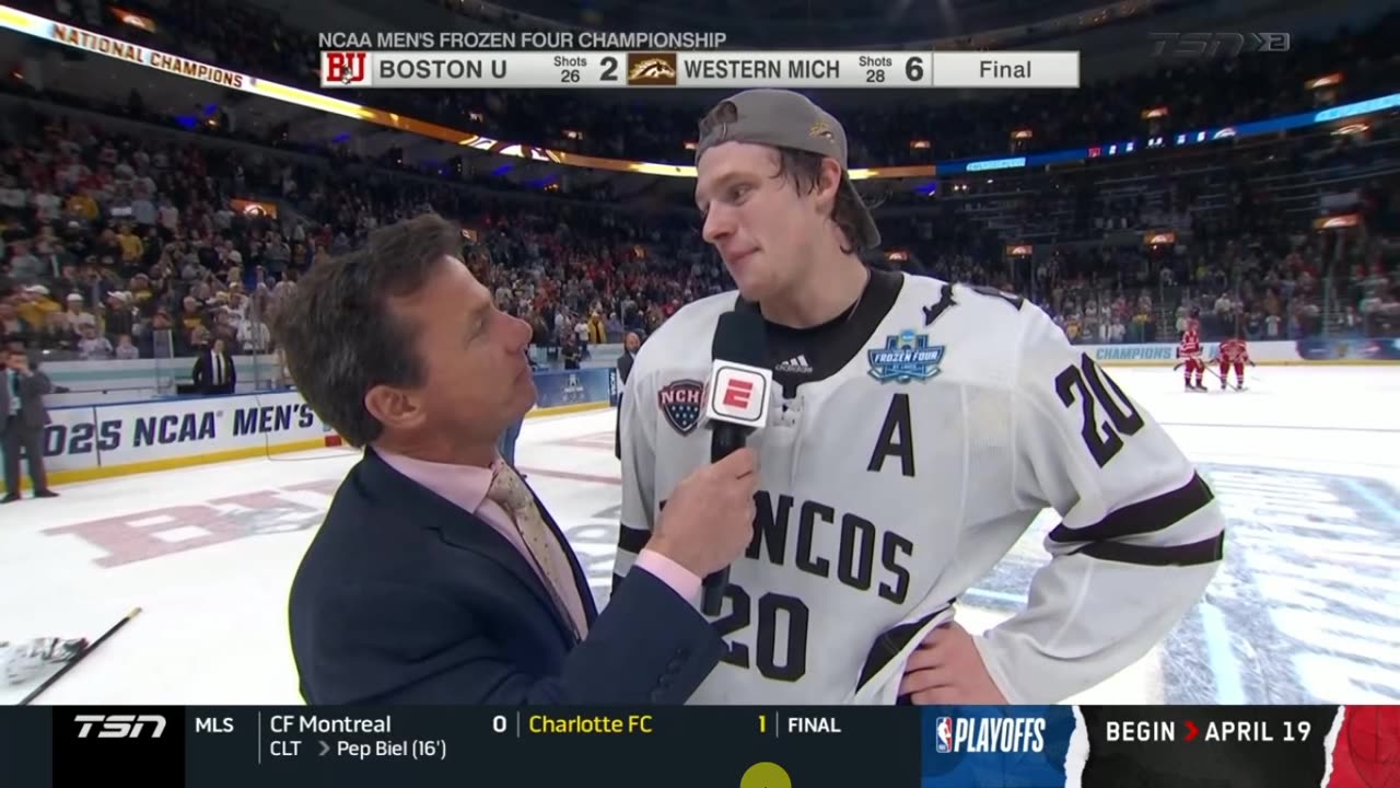 La Finale du Frozen Four 2025 Western Michigan vs L'université de Boston