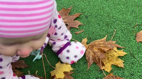 Baby Kayla’s First Playground Trip | Toddler Exploration