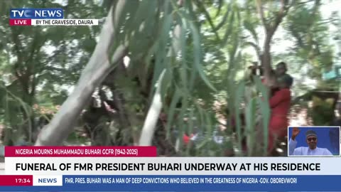 Gunshots Fired As A Mark Of Honour For Former President Buhari