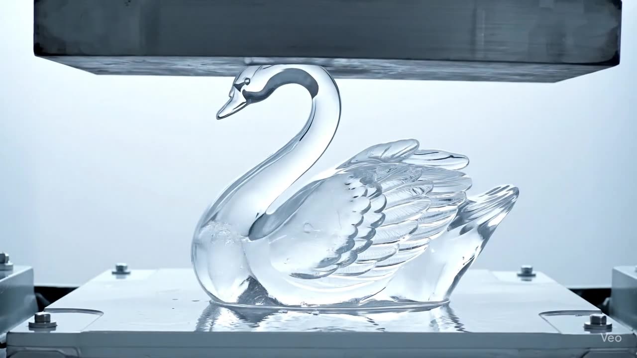 Duck shaped ice