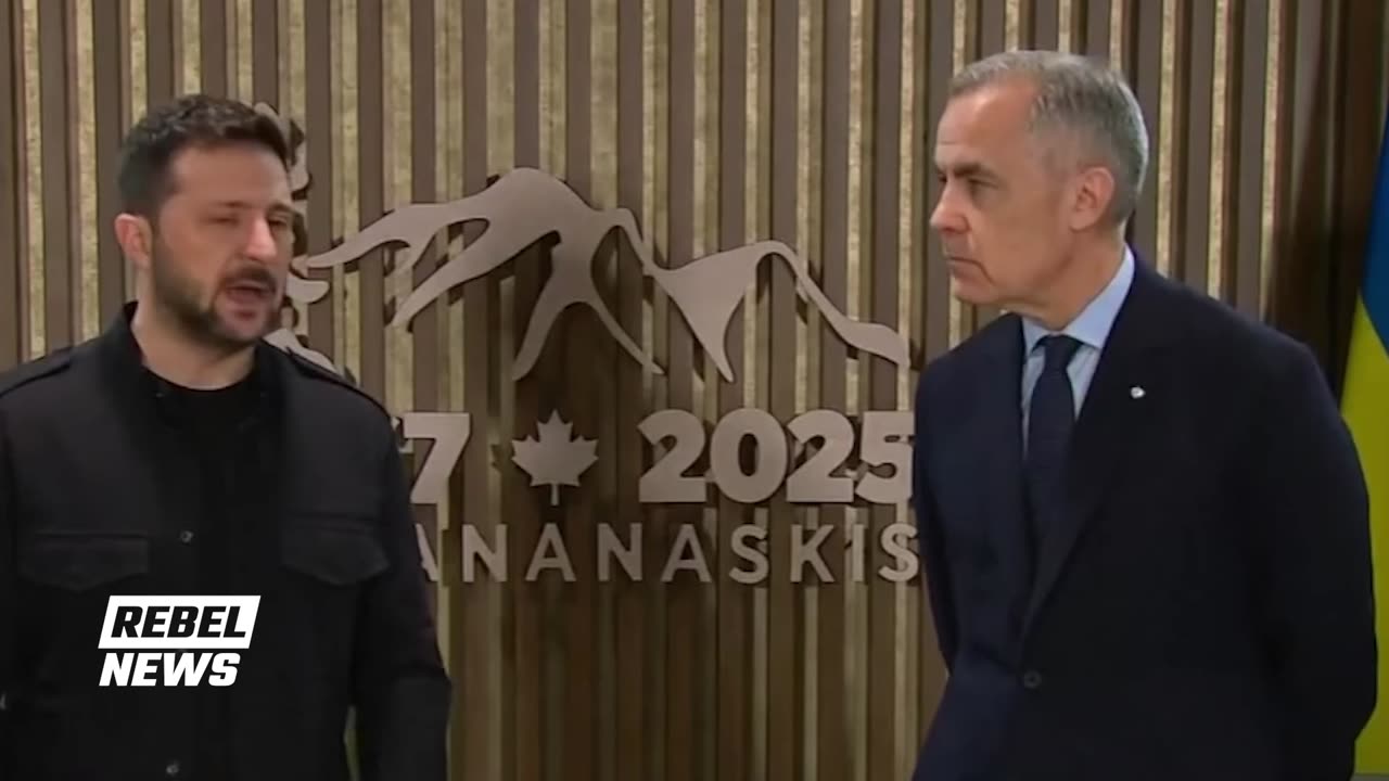 FULL: Zelensky and Carney address reporters at Alberta G7 summit