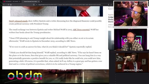 OBDM1343 - Trumps Epstein Problem | Woman is Alien | Strange News