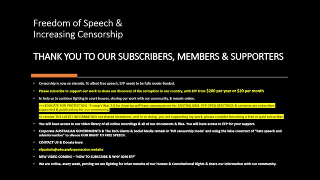 November 10: EFP Exposing the Corruption The Property