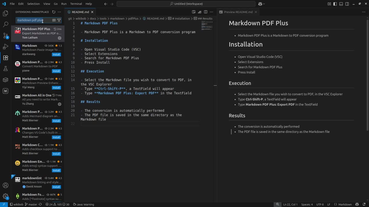 Markdown PDF Plus - Visual Studio Code Extension