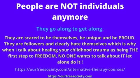 People Are Not Individuals Anymore