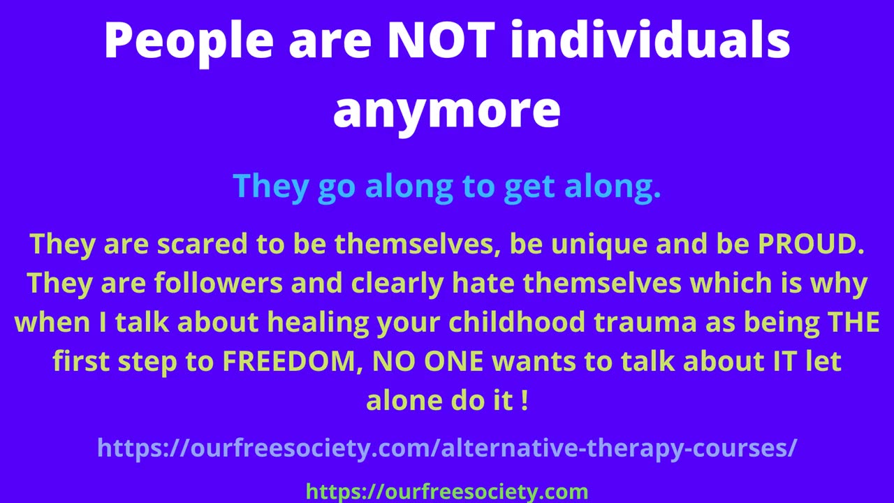 People Are Not Individuals Anymore