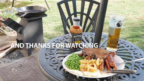 COOKING ON A DIY ROCKET STOVE