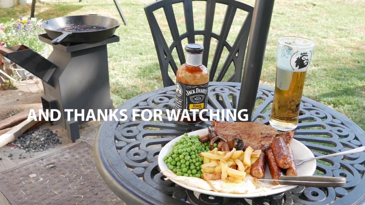 COOKING ON A DIY ROCKET STOVE