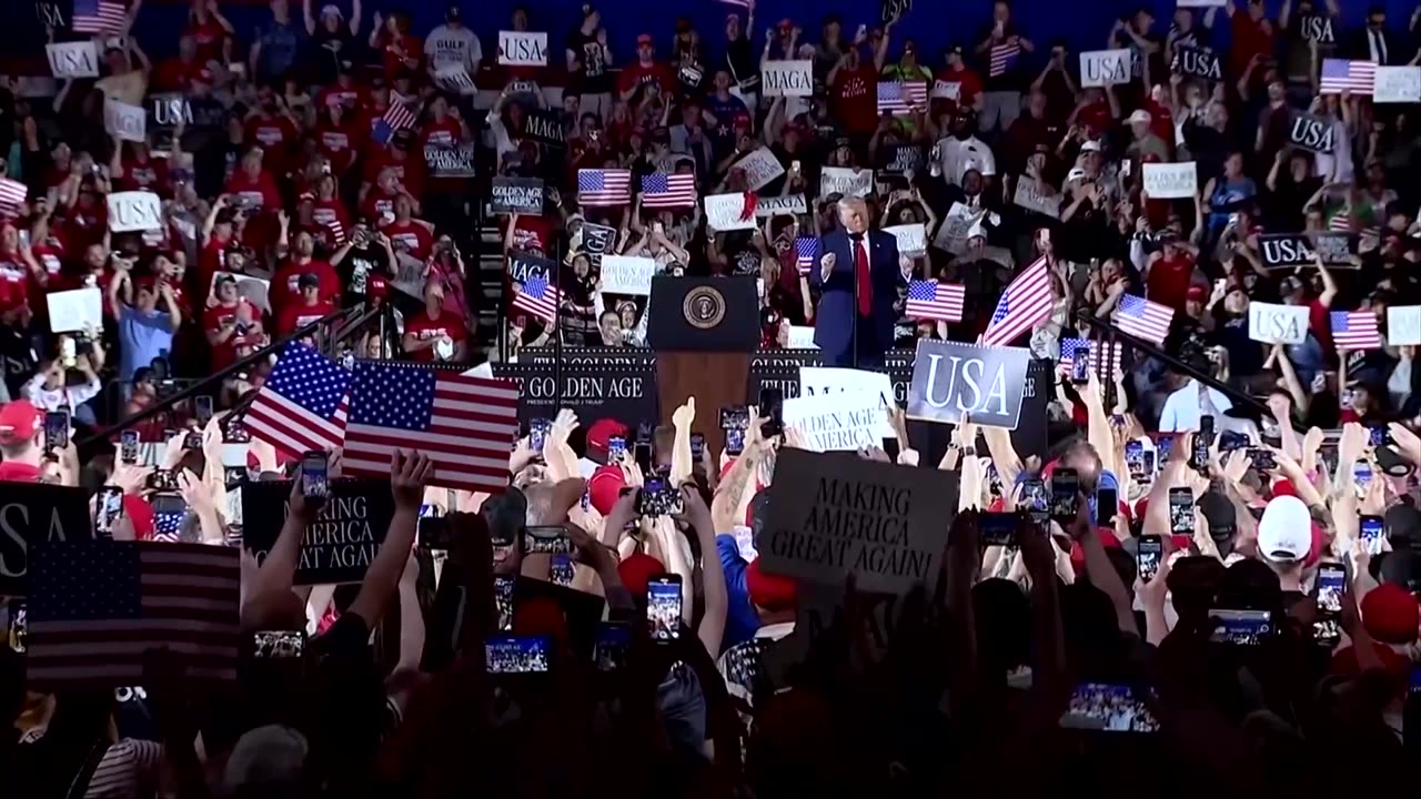 Trump touts economy at Michigan 100-day rally as Americans grow wary