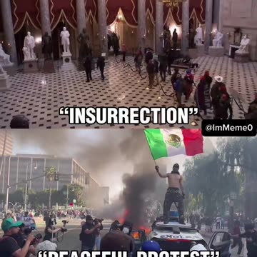Media difference on Jan 6th protests and anti ICE protests, HYPOCRICY! insurrection/peaceful