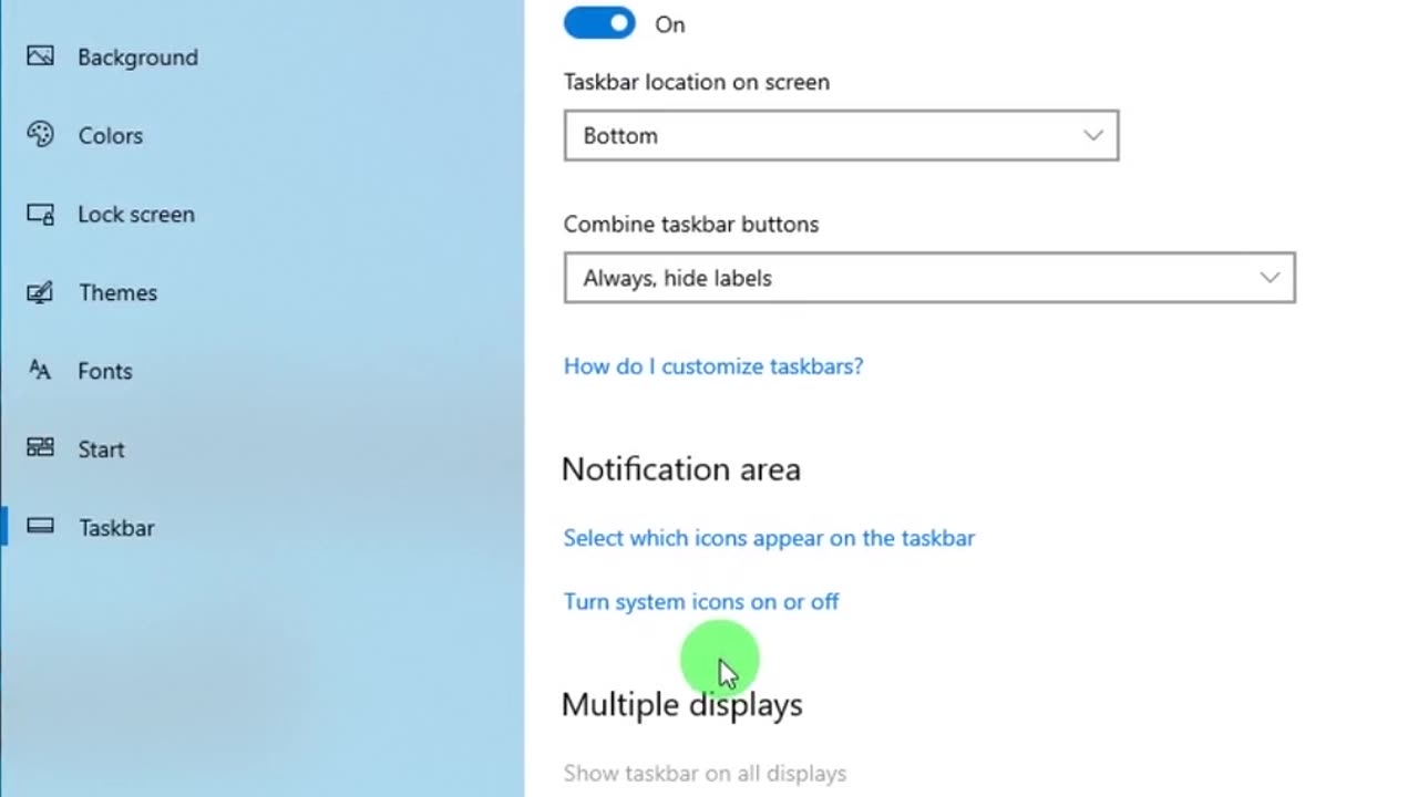 How To Turn System Icons On Or Off