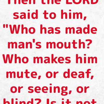 "God's Assurance: I Will Be with Your Mouth" Exode 4:11,12#shorts #youtubeshorts #ytshorts #yt