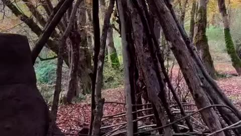 6 Months Survival With Only One Axe Start To Finish Building Bushcraft Survival Shelter, Fountain