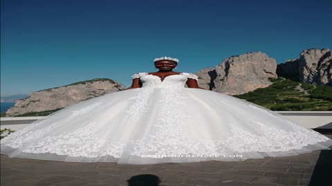 Princess Bridal Dress With Crystal-Encrusted Waistlines ✨ #LuxuryBride #PrincessBride #Wedding