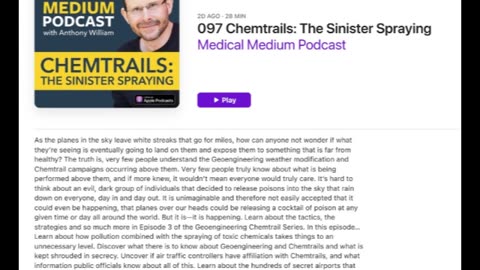 Chemtrails – Sinister Spraying – States Can Ban, but Who Are They Banning – Anthony William
