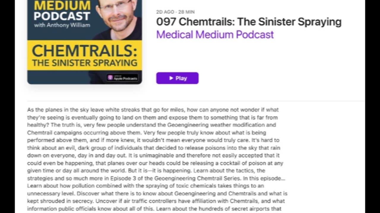 Chemtrails – Sinister Spraying – States Can Ban, but Who Are They Banning – Anthony William