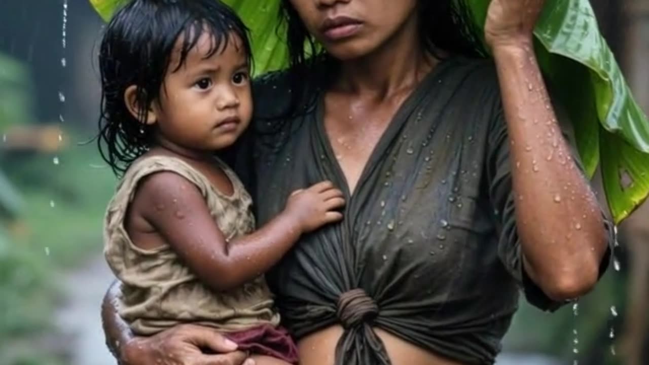 Mother Protects her Baby