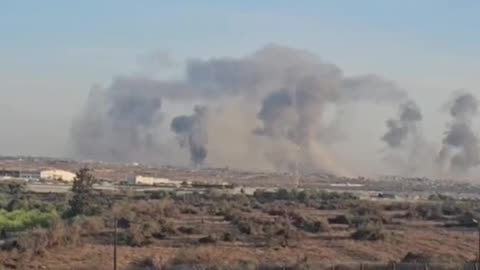 Documentation of the moment occupation aircraft launched dozens of raids on the Gaza