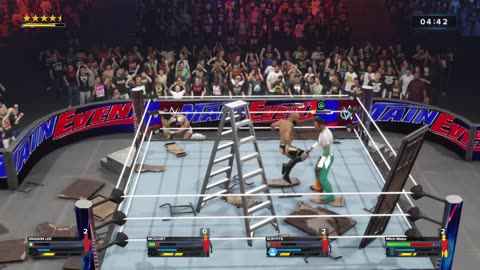 Mitch v Scrypts v Dragon Lee v Ricochet Table Match 