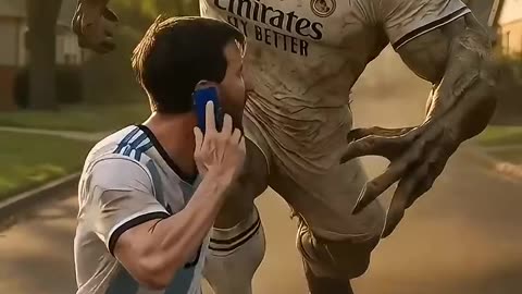 Watch Messi playing with dinausore 🤔