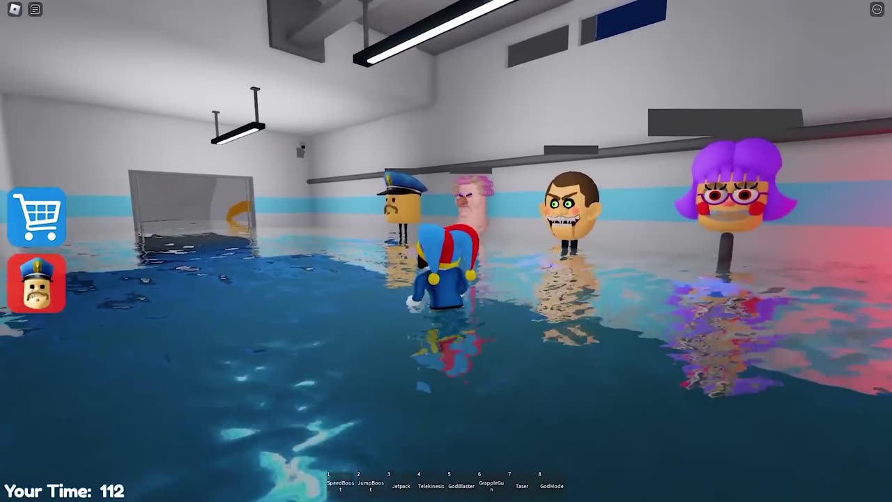 Escaping from a HORROR BARRY'S PRISON RUN! And BECAME a HORROR BARRY COP