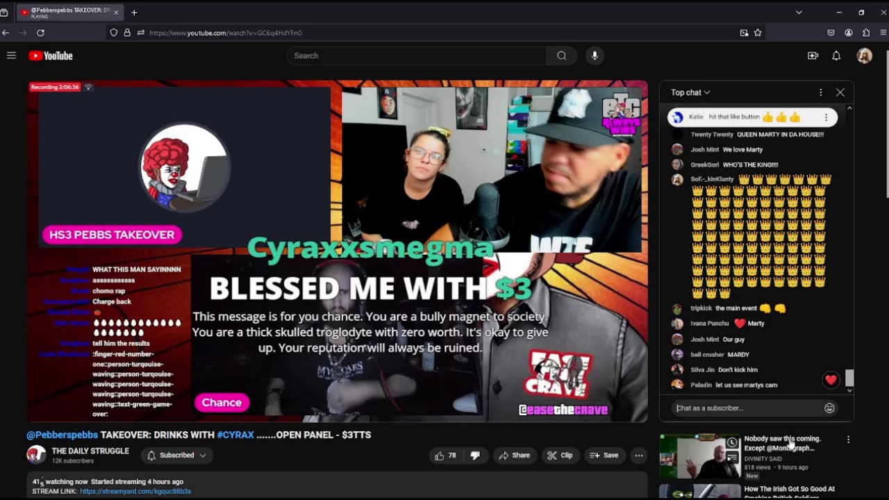 Zaya the Grooming idiot, shields Cyraxx from DK MBM & Crew