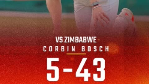 South Africa beat Zimbabwe by 328 runs in the 1st test match at Bulawayo.