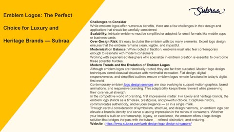 Emblem Logos: The Perfect Choice for Luxury and Heritage Brands — Subraa