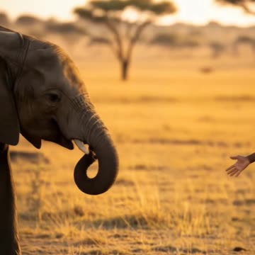 Adorable Baby Elephant Hug