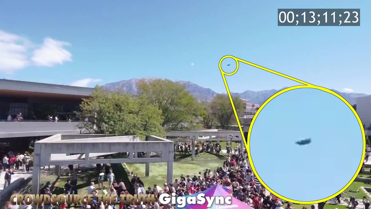 A drone was flying directly above when Charlie Kirk was assassinated.