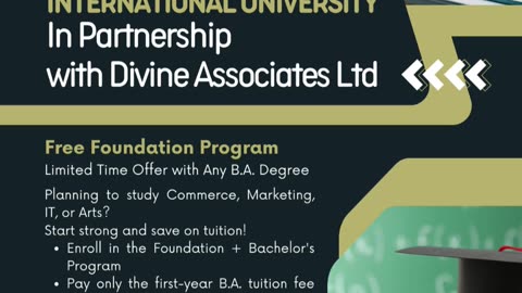 Start your Bachelor’s journey at Wekerle International University with Divine