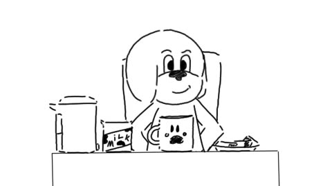 Lacy's tea break early animation test, still in work