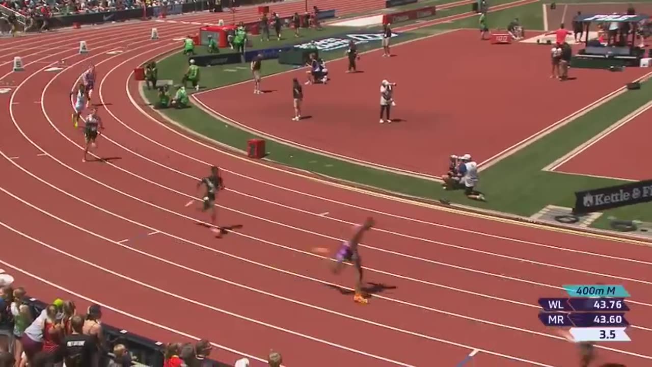 US Sports Track & Field Feat. Matthew Hudson-Smith HOLDS ON to win men's 400m at Prefontaine Classic