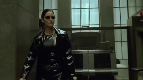 Shootout in the lobby The Matrix [Open Matte]