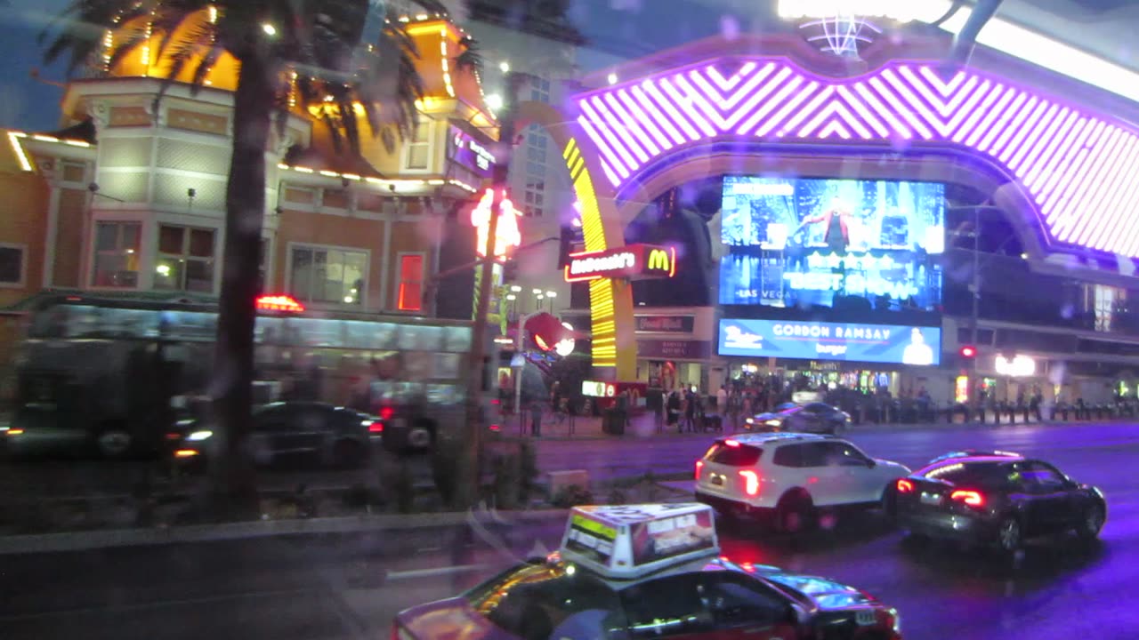 Riding a public bus on the upper deck Freemont street Vegas 4/9/25 Deuce